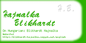 hajnalka blikhardt business card